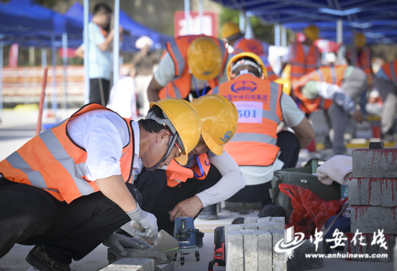 鼎博下载注册安徽省重点工程职工(农民工) 砌筑工职业技能竞赛举行